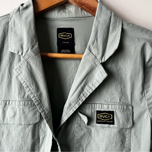 rvca recession dayshift workwear jumpsuit light green small - Picture 4 of 7